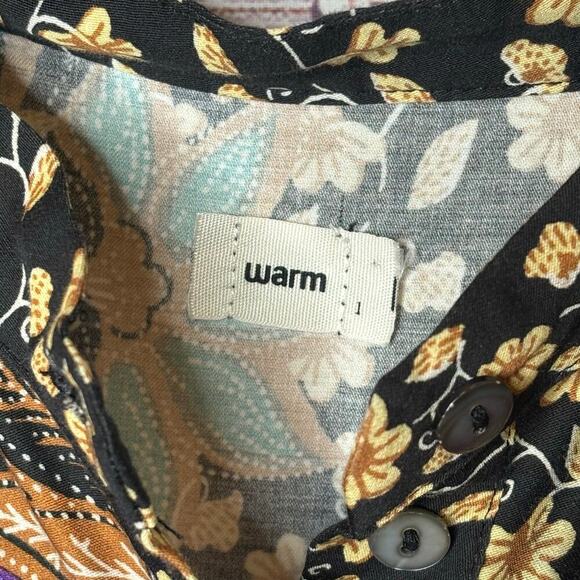 Warm Women's Boho Hippe Ruffle Sleeveless Cotton Breezy Floral Dress Size Small - Picture 12 of 16